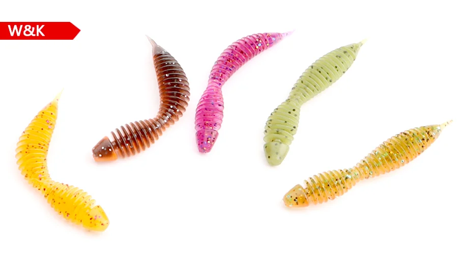 Spiker-Wurmköder bei 5 cm, 7 cm, weiche Köder für Barsch, Bass-Angelköder, TPE, TPR, schwimmendes Drop-Rig, weicher Köder, UV-Glüh-Wurmköder – Detail 12