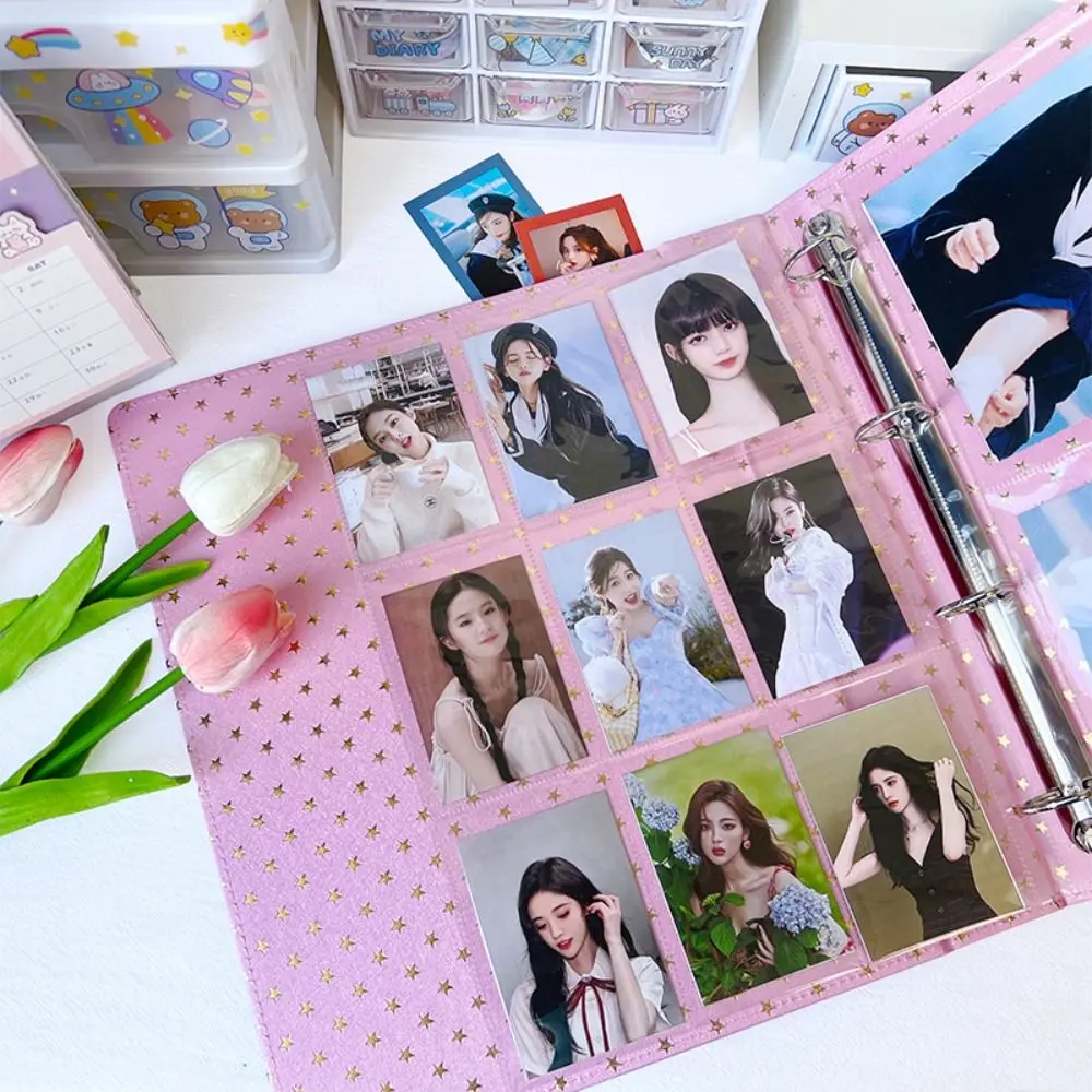 10Pcs Multiple Pockets Clear Sheets Sleeve 4 Hole 4 Ring DIY Photo Album Refill Pages Binder Photo Album Sleeves File Protector
