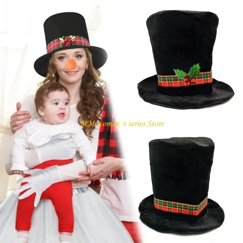 Q39C Christmas Celebration Hats Youth Christmas Headgear Interactive Holiday Hats for Festives Gatherings