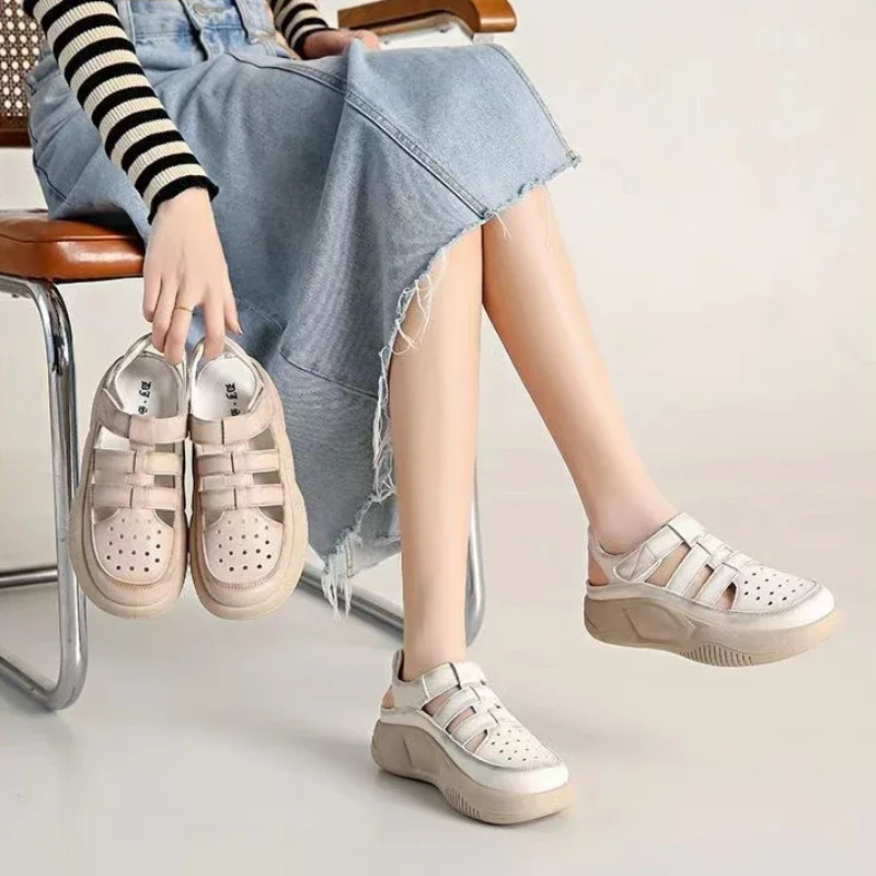 Women's Summer Casual Footwear Ladies Sports Sandals Fashion Closed Toe Sandals Shoes Woman Hollow Out Comfort Walk Sandalias