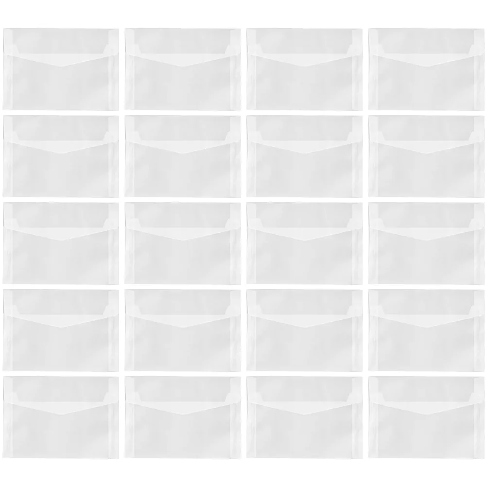 

Invitation Card Envelopes Gift Storage Transparent Paper Bag 20pcs (No 3 125x175mm) Blank Cards Wrapping Greeting