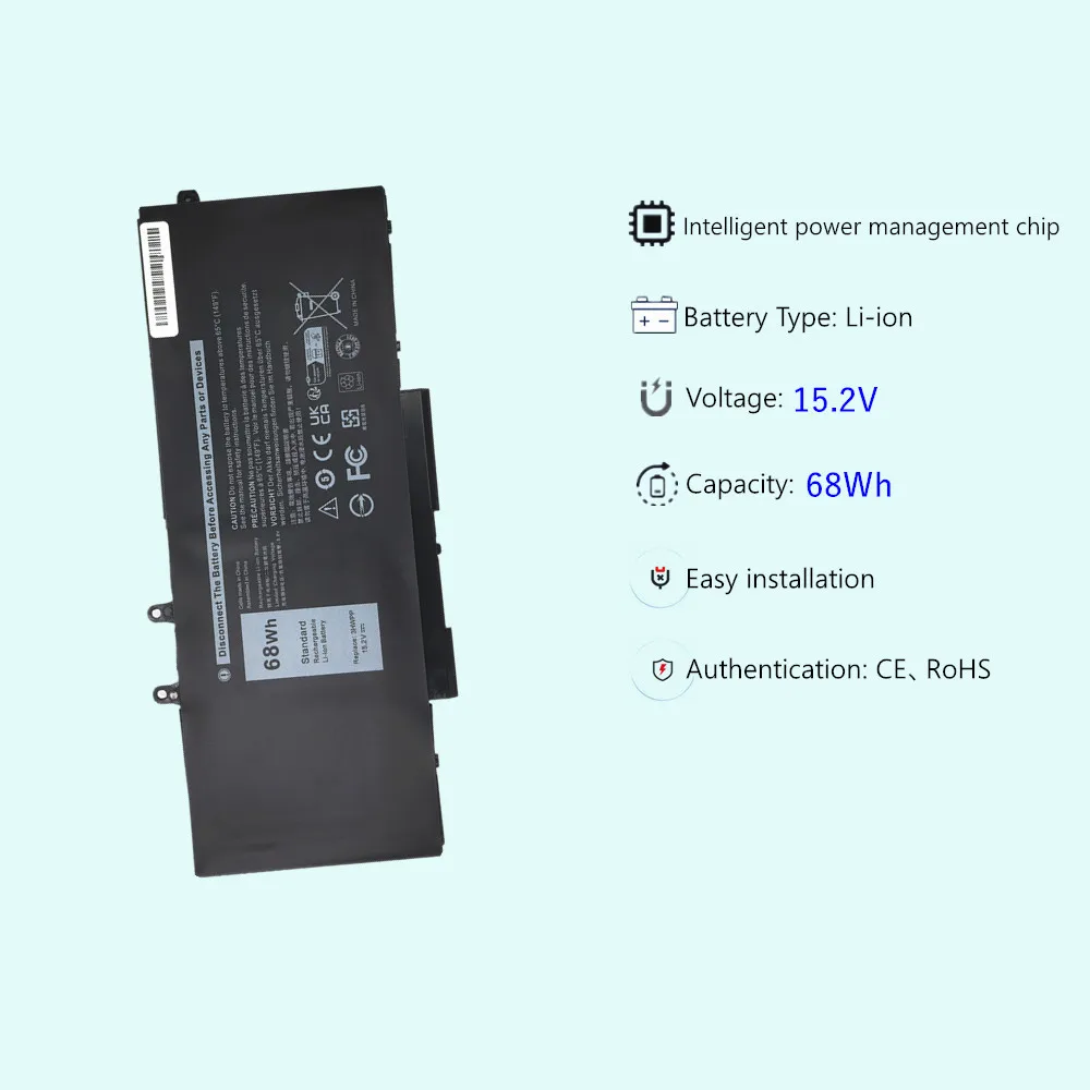 3HWPP Laptop Battery for Dell Latitude 5401 5501 5411 5410 5511 for Precision 3541 Mobile Workstation (P80F003) 3551 P80F004