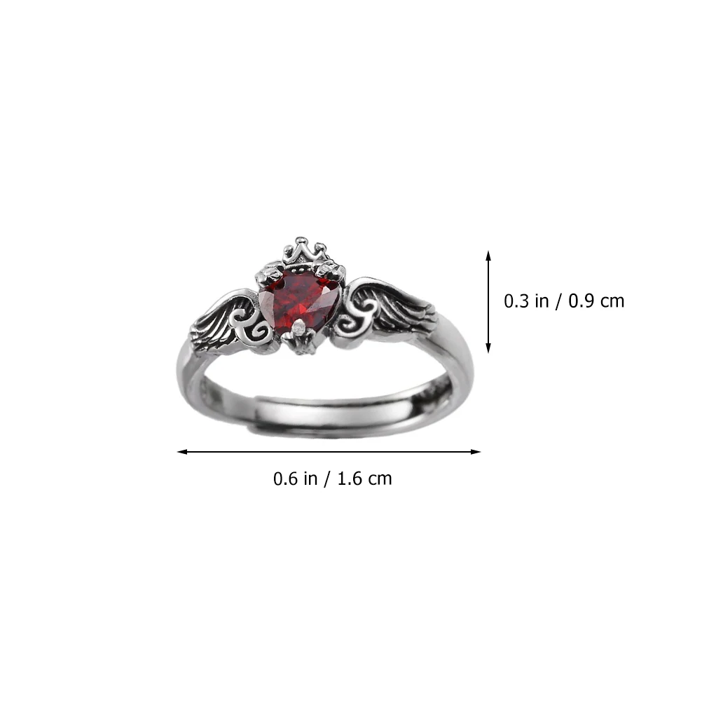 

1pcs Crown Wing Knuckle Princess Adjustable Knuckle Retro Jewelry Lady Gift for Women Girl Finger Ring Statement Ring