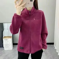 Plus Size Autumn Winter Polar Fleece Warm Coat Women Sweatshirt Outdoor Sports Casual Zipper Cardigan Jacket Top Slim Teenagers - Image 4