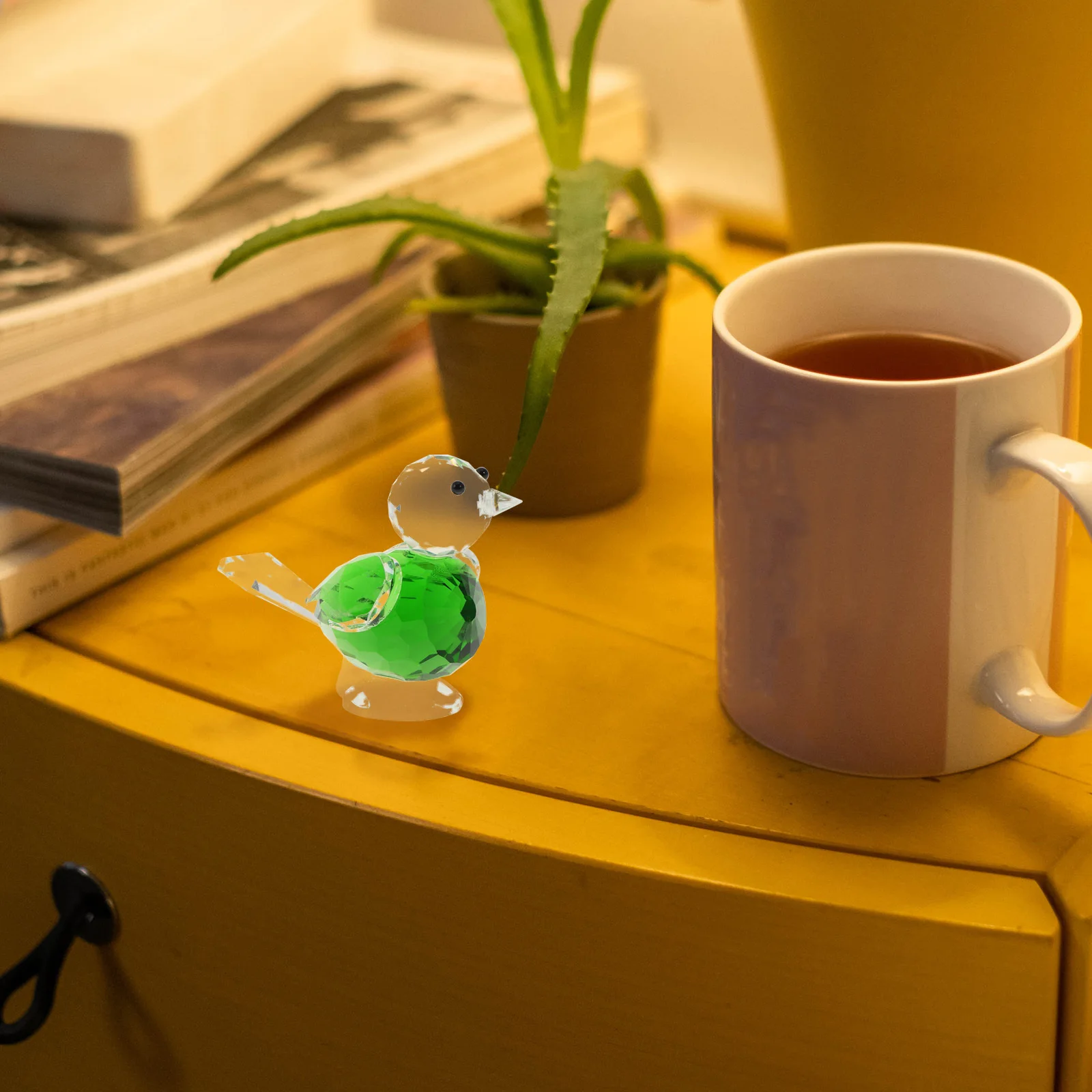 

1Pcs Unique Glass Craft Little Bird Ornament Exquisite Desktop Adornment Home Tabletop Decor Creative Little Bird Glass