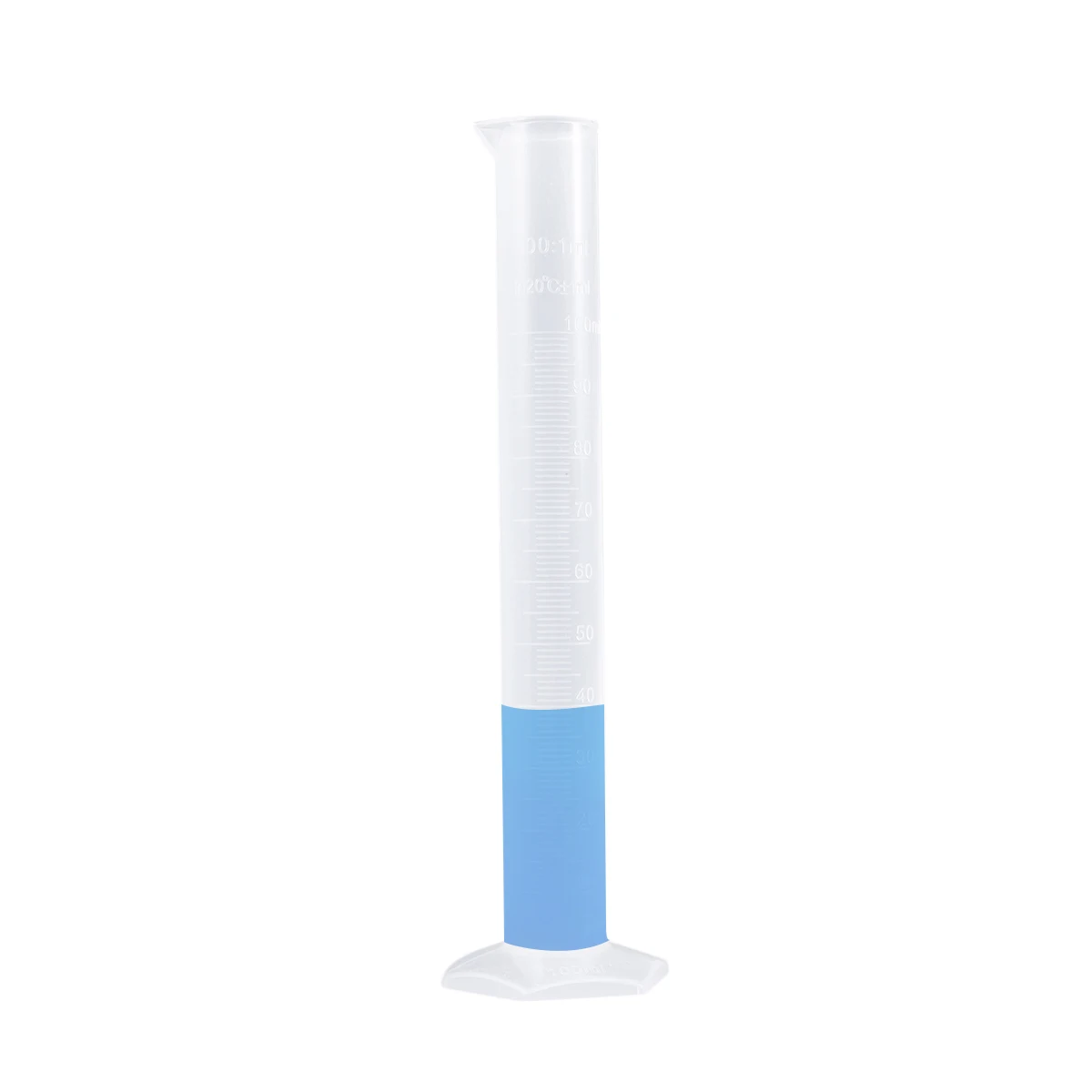 

2pcs 100Ml Plastic Graduated Measuring Cylinder Hexagonal Base Laboratory Precision Non-Wetting Surface Stable Scientific