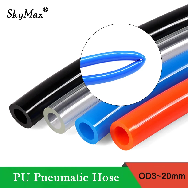 3mm 4mm 6mm 8mm 10mm 12mm 14mm 16mm 18mm 20mm PU Hose Pneumatic Tube Air Hose Polyurethane Pipe Air Component Hose 1~10m