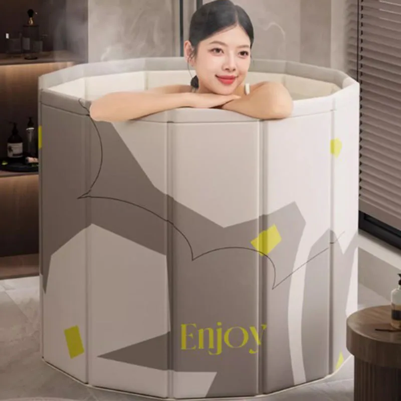 Small Foldable Strong Bathtubs White Bathroom Miniature Foot Adults Bathtub Bath Bucket Baignoire Pliable Adulltes Furniture