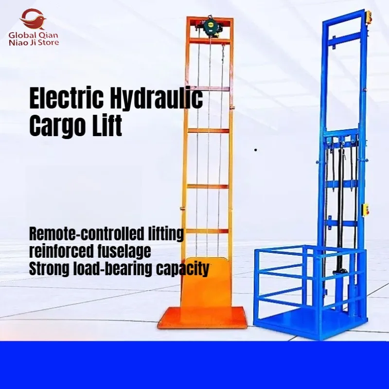 Electric Wire Rope Hydraulic Freight Elevator Simple Warehouse Lifting Platform Guide Rail Home Elevator