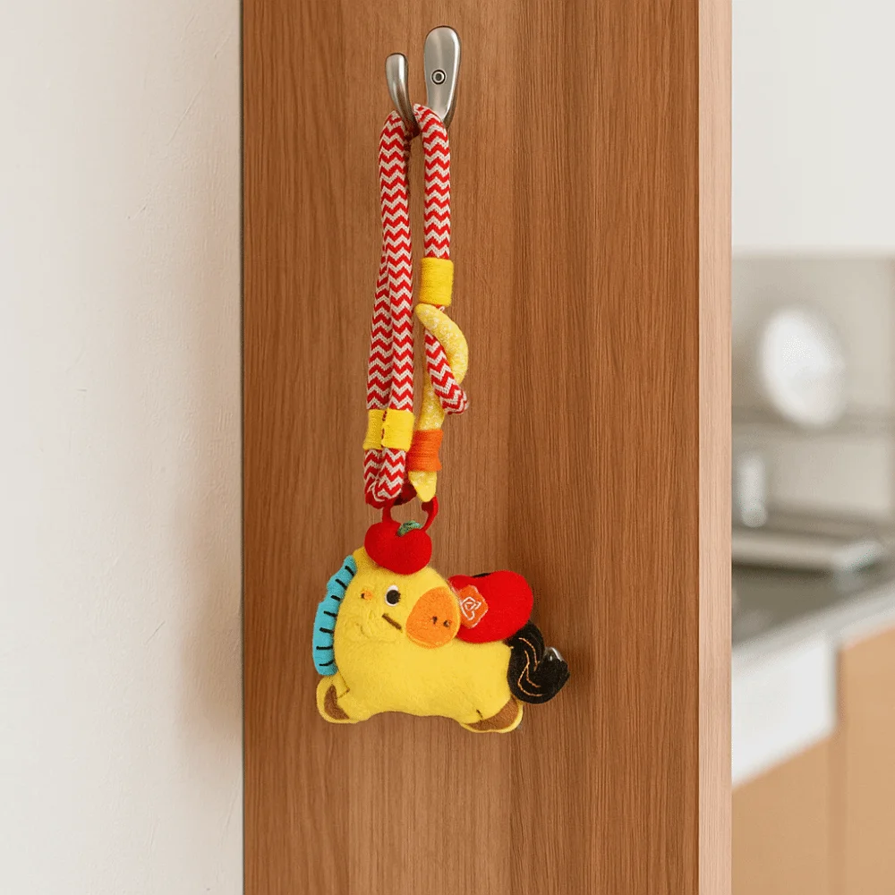 

Cute Stuffed Animal Horse Blessing Words Cartoon Zodiac Pony Figurine Plush Toys Year of Horse Plush Horse Doll Pendant