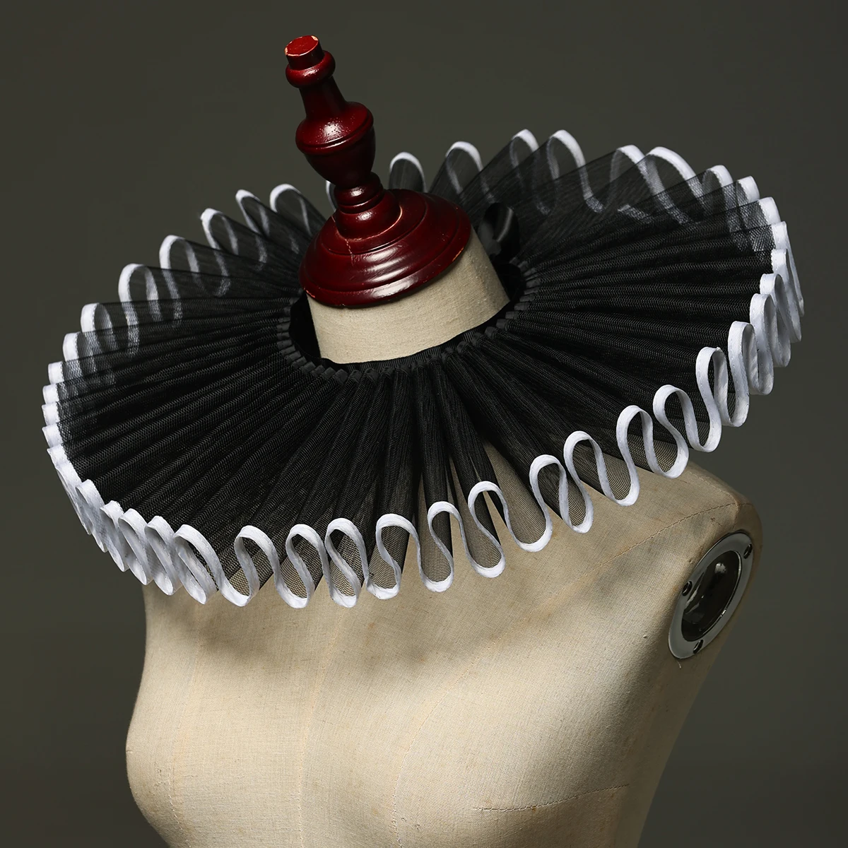 Clown Costume Cosplay Collar Vintage Victorian Renaissance Neck Ruffle Choker image 2