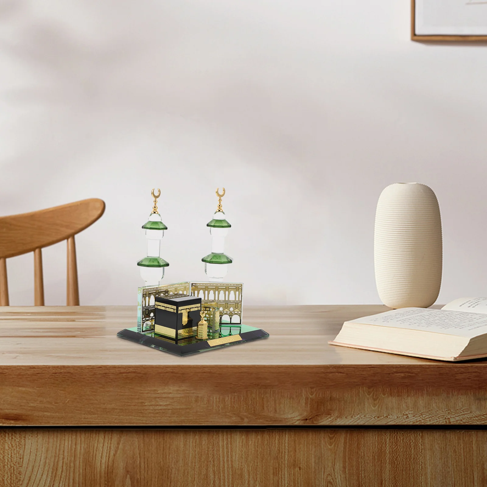 

Building Tower Crystal Souvenir Islamic Decor Display Piece Architectural Keepsake Mosque Islamic Toys