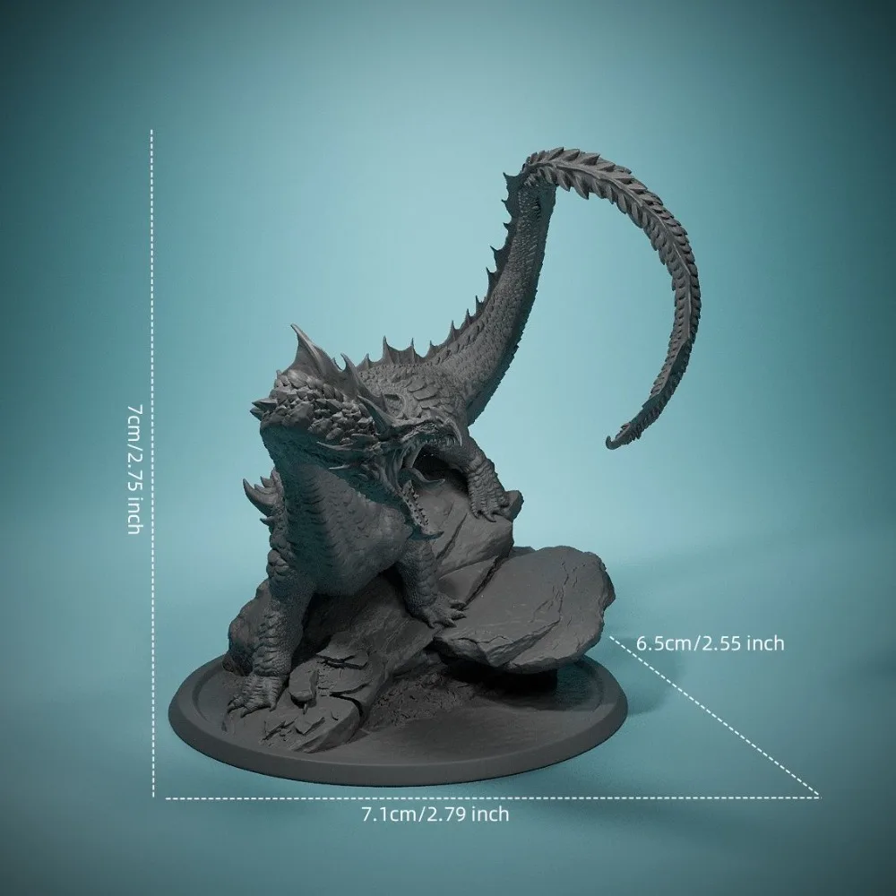 Dragon Figurine Board Game Chess Pieces Blank White Model Figurines DIY Coloring Self-assembly Miniature Decoration Crafts