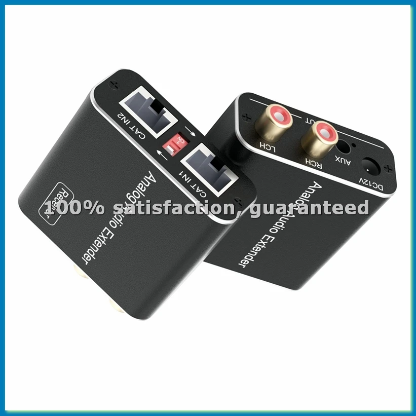 

3.5mm Analog Audio Extender Support 1640FT Max Signal Extension, Dual CAT Cable Ports for Phone/ MP3/ Blu-Ray Player-ABFT