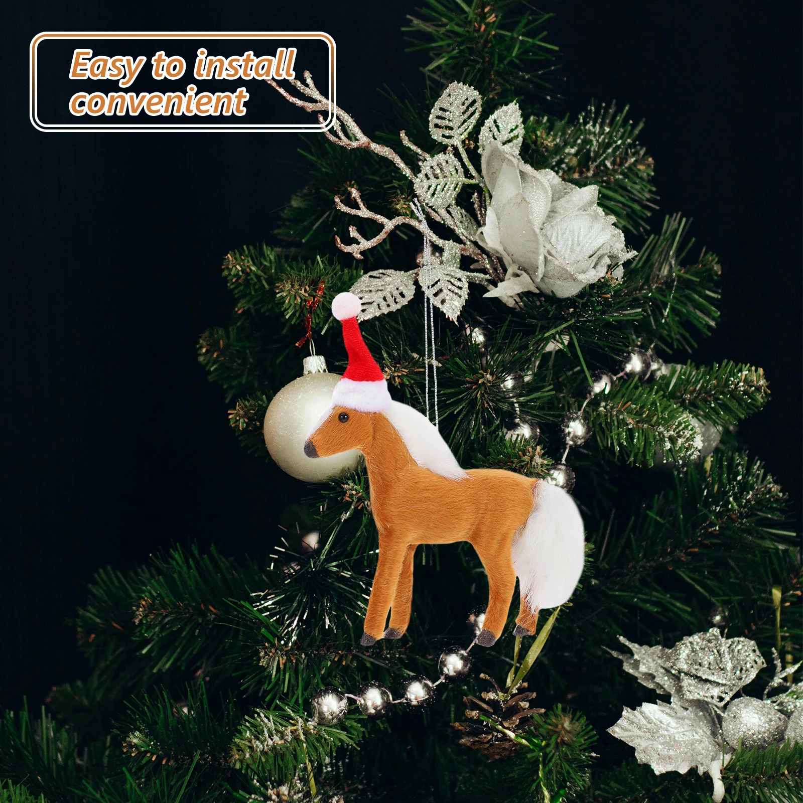 

Simulated Hanger Hanging Animal Decorations Winter Ornaments for Car Plastic Plus Artificial Holiday Pendant