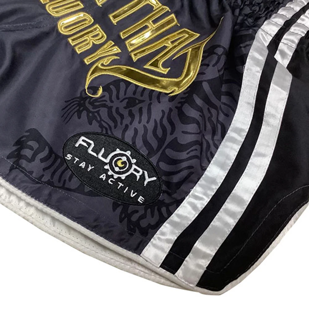 FLUORY MTSF98 MMA Fighting Muay Thai Shorts Boxeo Boxer Training Sports High Quality Kick Boxing Fitness Athletic  Pants For Kid