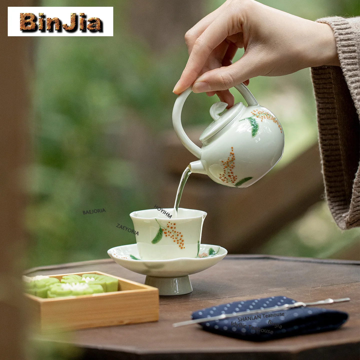 130ml Hand-painted Ear Of Wheat Teapot Zen Tea Infuser Pot Tea Making Kettle With Strainer Drinkware Accessories Ornaments
