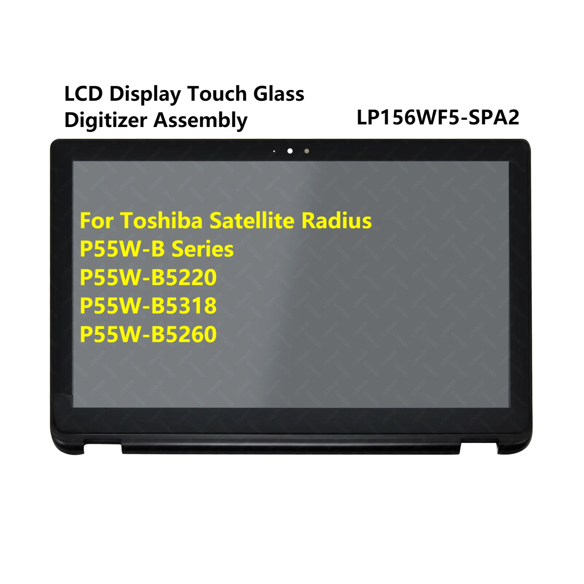 

15.6'' FHD LCD Screen Touch Glass Digitizer Assembly + Bezel For Toshiba Satellite Radius P55W-B Series P55W-B5260SM IPS 60 Hz