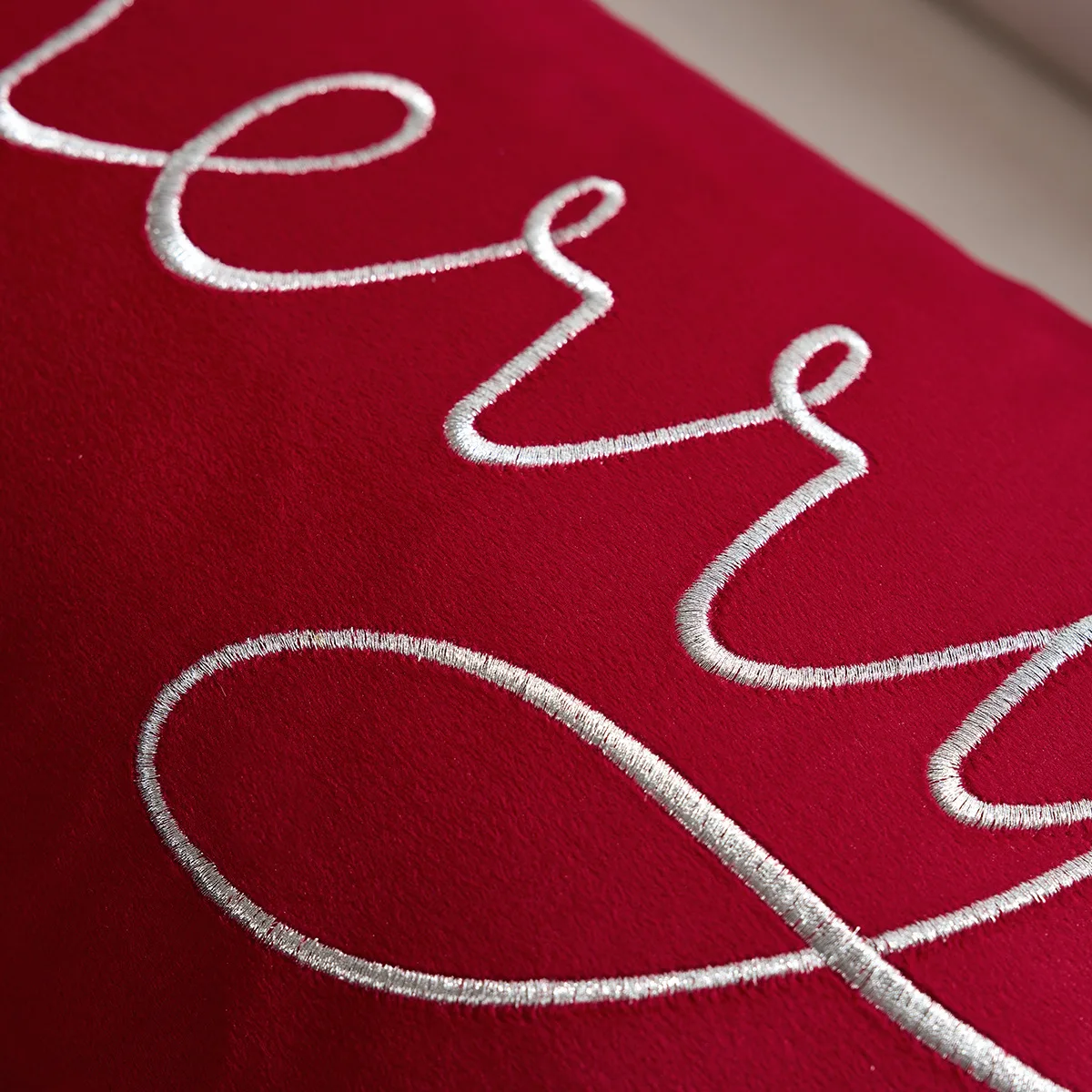 30x50cm Frohe Weihnachten Stickerei Niederländischen Samt Kissenbezug Einfarbig Urlaub Dekor Wurf Kissen Abdeckung Party Sofa Kissenbezug – Detail 8