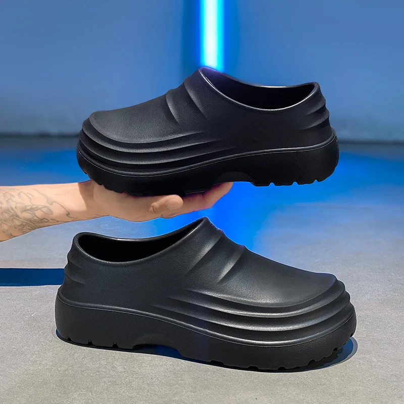 

Chef Shoes, Men's Thick-soled Casual Waterproof and Oil-resistant Office Work Shoes, Women's Casual Sandals