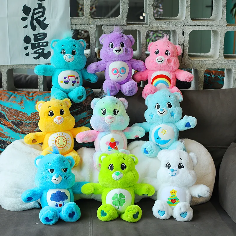 Kawaii Care Bears Funshine Bear Plush Toy Doll Soft Comfortable Sleeping Partner Dopamine Pillow Not Easily Deformed Girls Gift