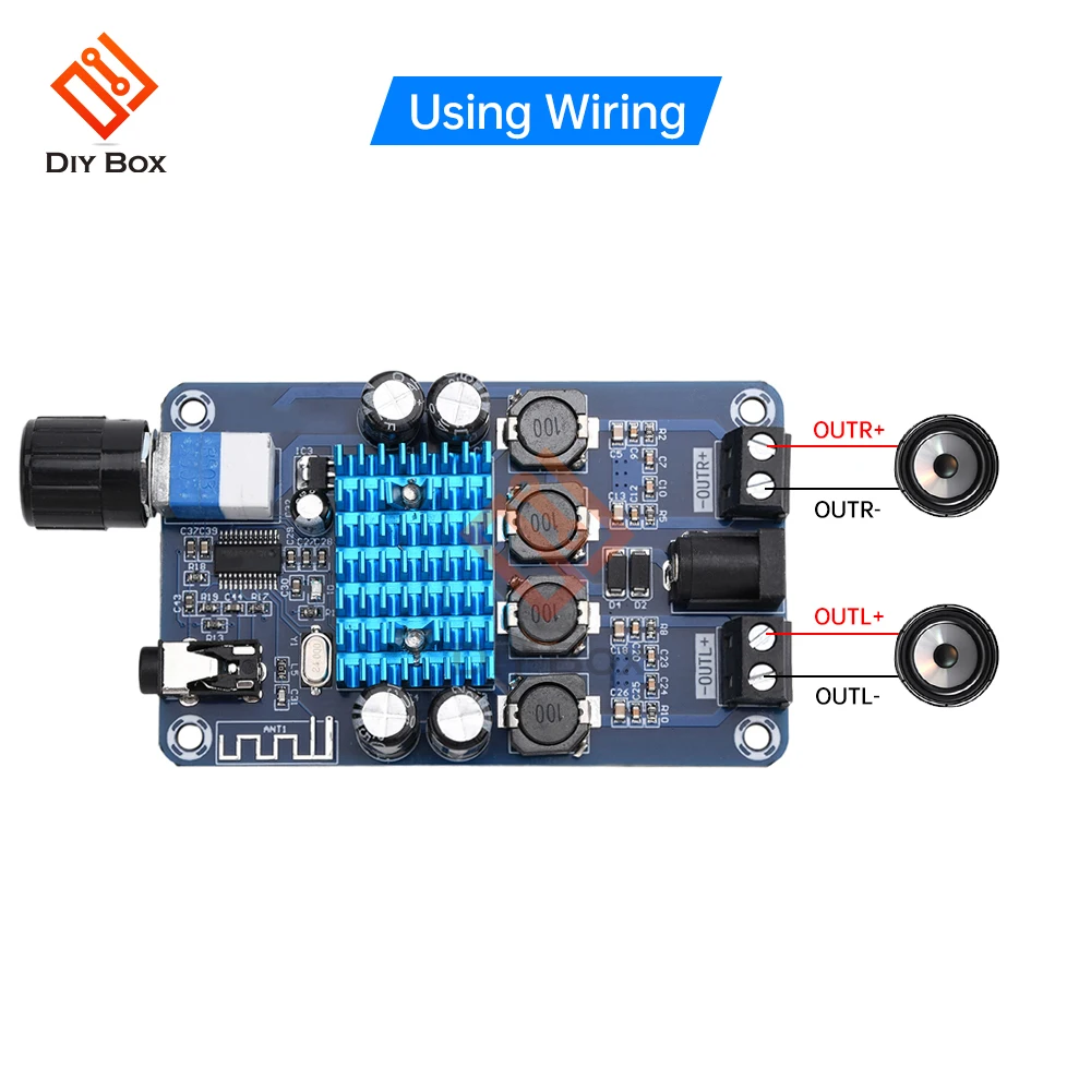 DC12-24V XH-A318 Bluetooth-compatible Digital Power Audio Amplifier Board 50W+50W Stereo High Power Amplifier TPA3116D2