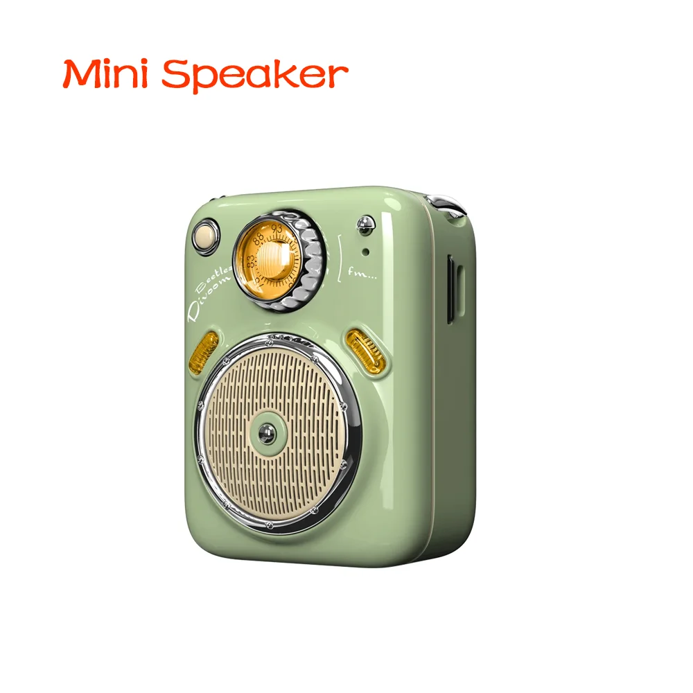

Мини-ретро портативный Bluetooth-динамик FM-радио небольшой подарок для детей с длительным сроком службы батареи и поддержкой TF-карты