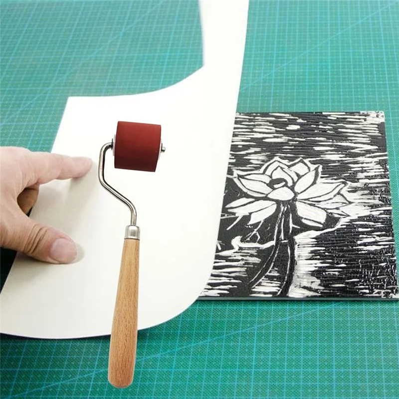 SEWS-3 قطع من بكرات برايرز الختم اليدوية، بكرة حبر براير مطاطية للختم والطباعة وصناعة الطباعة #4