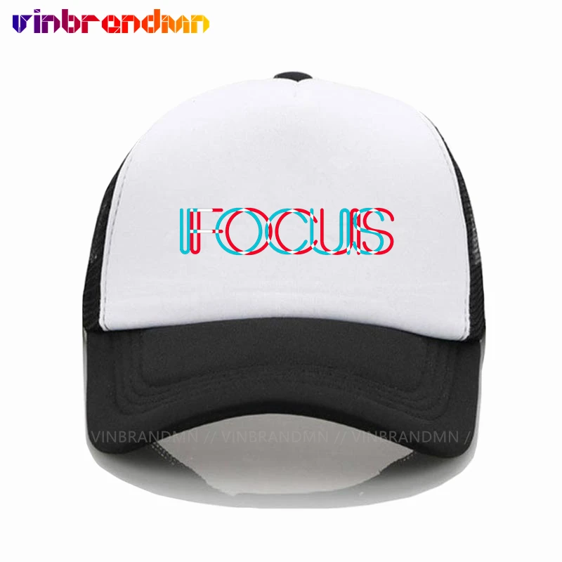 Funny Design Vaporwave FOCUS Baseball Caps Mesh Summer FOCUS Logo Casual Cool Trucker Cap Snapback Adjustable Trucker Cap Unisex