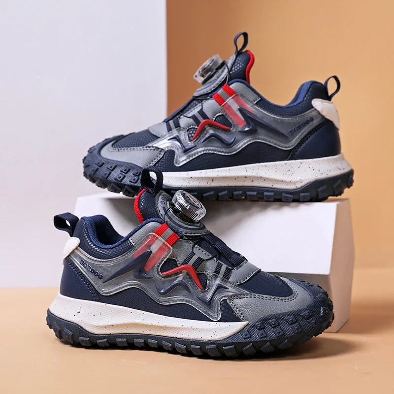 

Children's Sports Shoes 2025 New Rotating Buckle Boys' and Girls' Sneakers Soft Sole Anti Slip Kid's Casual Running Shoes