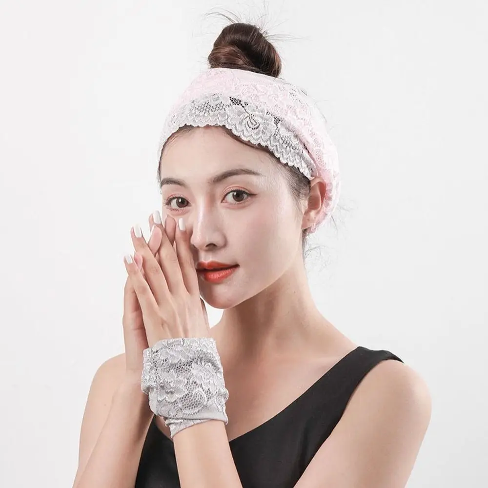 New Lace Sunscreen Face Scarf Anti-UV Washable Face Bandana Reusable Comfortable Ear Headband Scarf Women Men