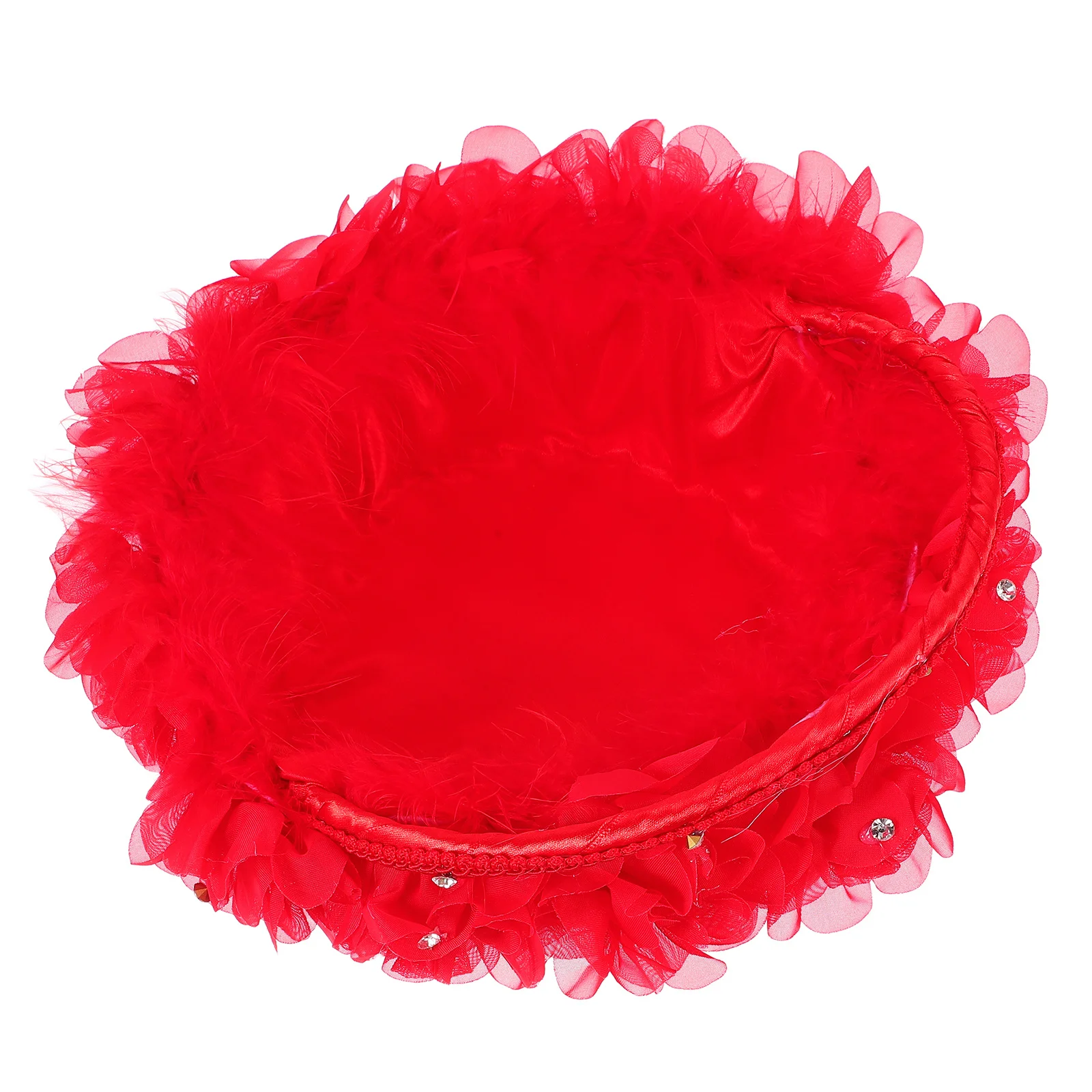 

1Pcs Handheld Wedding Flower Basket Romantic Lace Floral Petal Tote Decorative Basket for Brides Flower Party Wedding