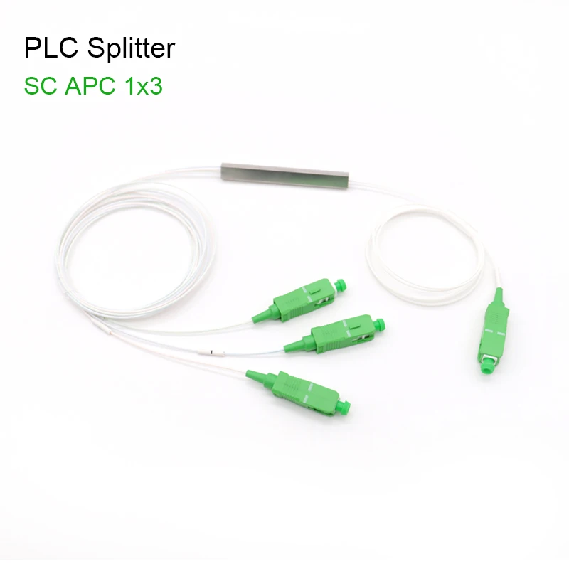 5 stücke 10 stücke Glasfaser splitter 1x3 sc/apc sm optischer Singlemode-SPS-Splitter 0,9mm g657a1 lszh 1m ftth 1*3 Optik-Anschluss apc