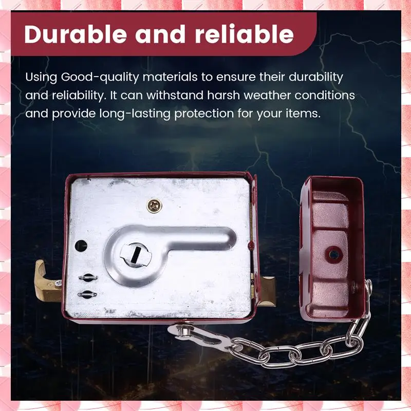 JAJA Cast Iron Anti-Theft Lock Exterior Door Multiple Insurance Security Household Indoor Dormitory With Key Wooden Door Lock