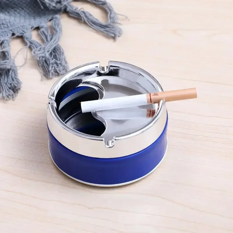 

1pc Red Green Orange Detachable Rotatable Lid 360 Degree Free Rotation Stainless Steel Corrosion Resistance Cigarette Ashtray