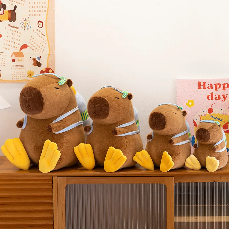 Capybara en peluche pistolet à eau sac à dos pyjamas plongeur jouet pour enfants anniversaire cadeau de noël en peluche peluche poupée attraper Machine prix