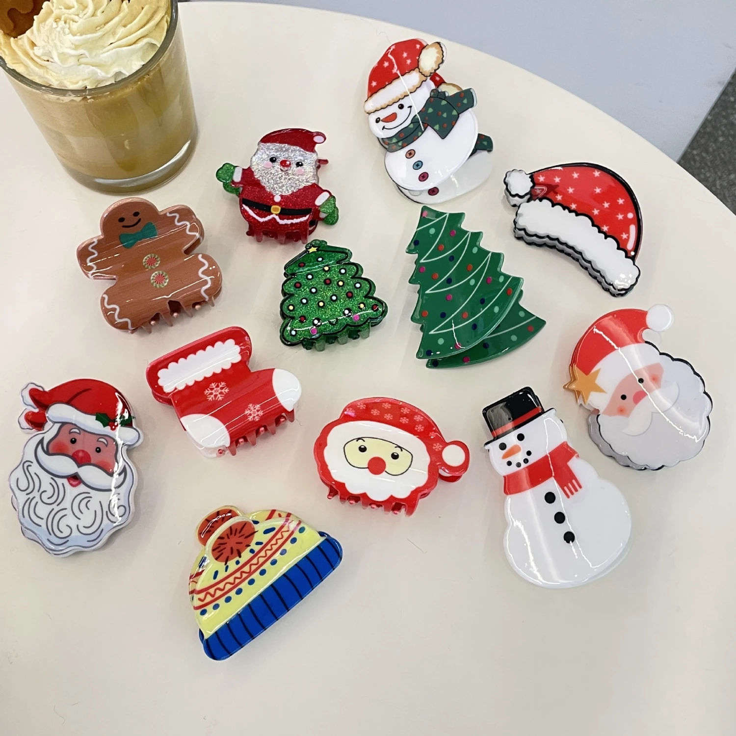 2024 New Snowman Hair Clips Christmas Tree Hair Claw Cute Elk Hairpin Snowflake Boots Headwear Santa Claus Accessories For Girls