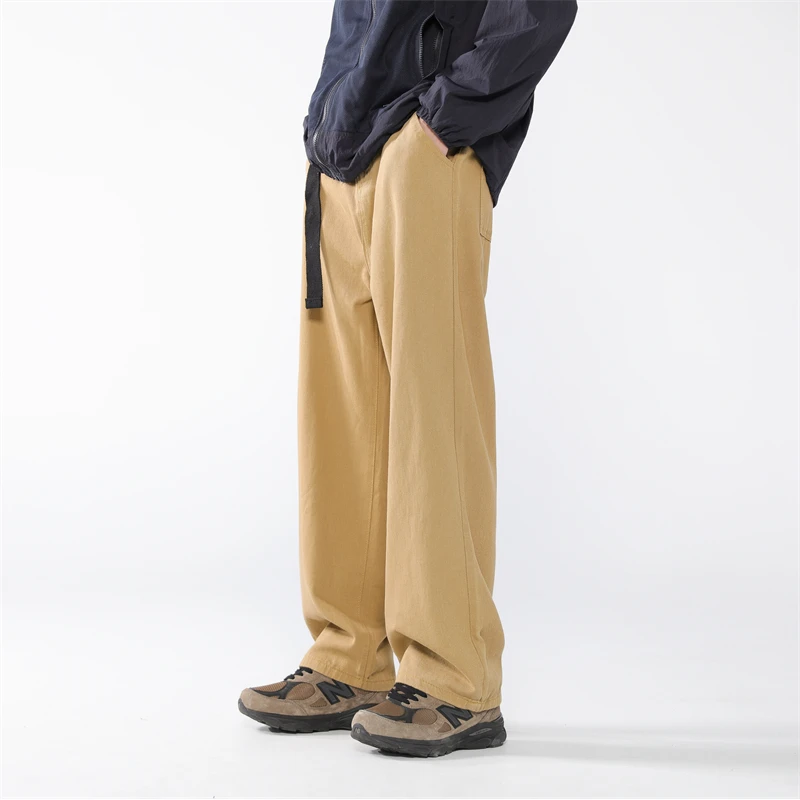 

Мужские повседневные брюки в американском стиле, прямые, свободного кроя, осенние, модные, широкие, молодежные, стильные