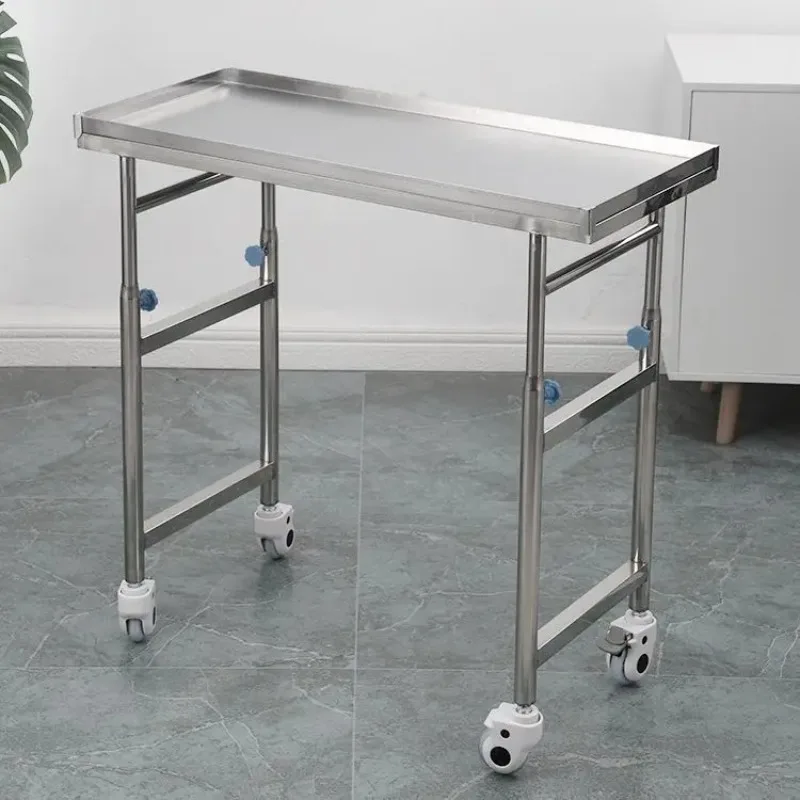 

【2026】Усиленная тележка из нержавеющей стали 304 для хранения инструментов, с одной ручкой и двумя перекладинами, передвижная тележка-паллетница для инструментов