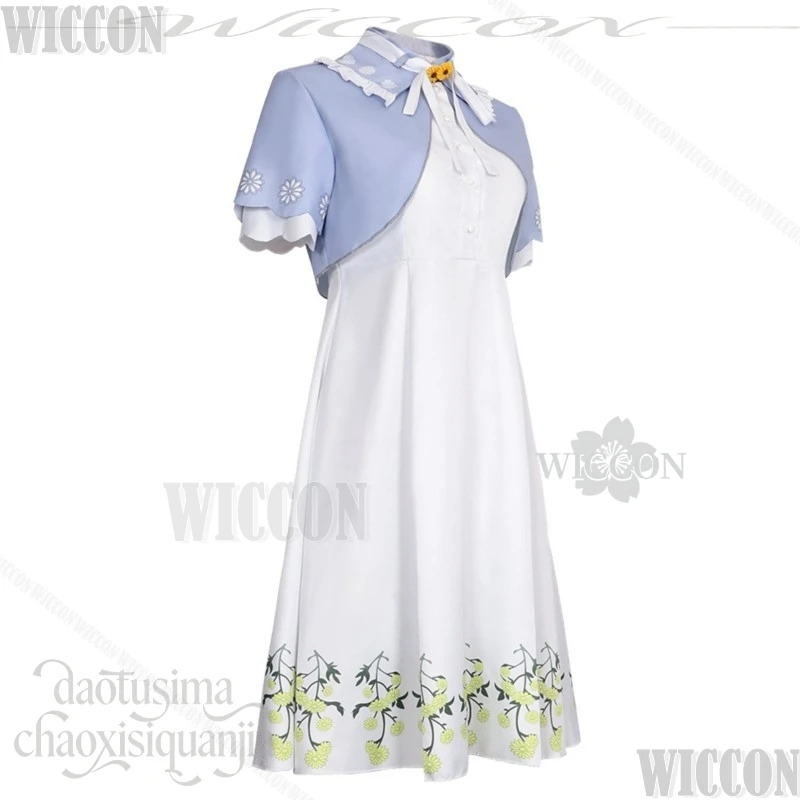 Shinonome Ena Costume Blue Elegant And Beautiful Long Dress Shorts Wigs Halloween Christmas Cos Anime Game Project Sekai Cosplay view 3