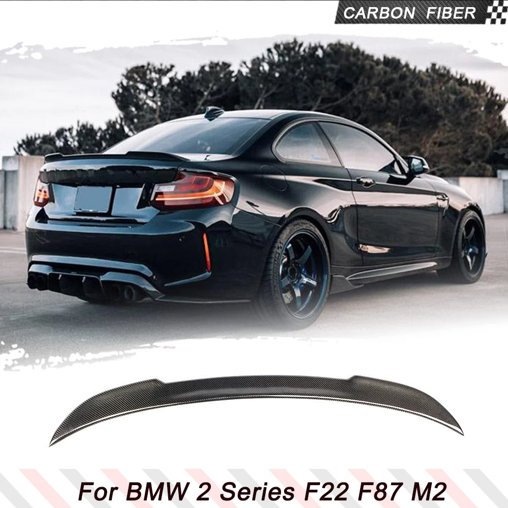 

Для BMW 2 серии F22 F23 F87 M2 M2C M Sport Coupe 2014 - 2019 задний спойлер из углеродного волокна для багажника