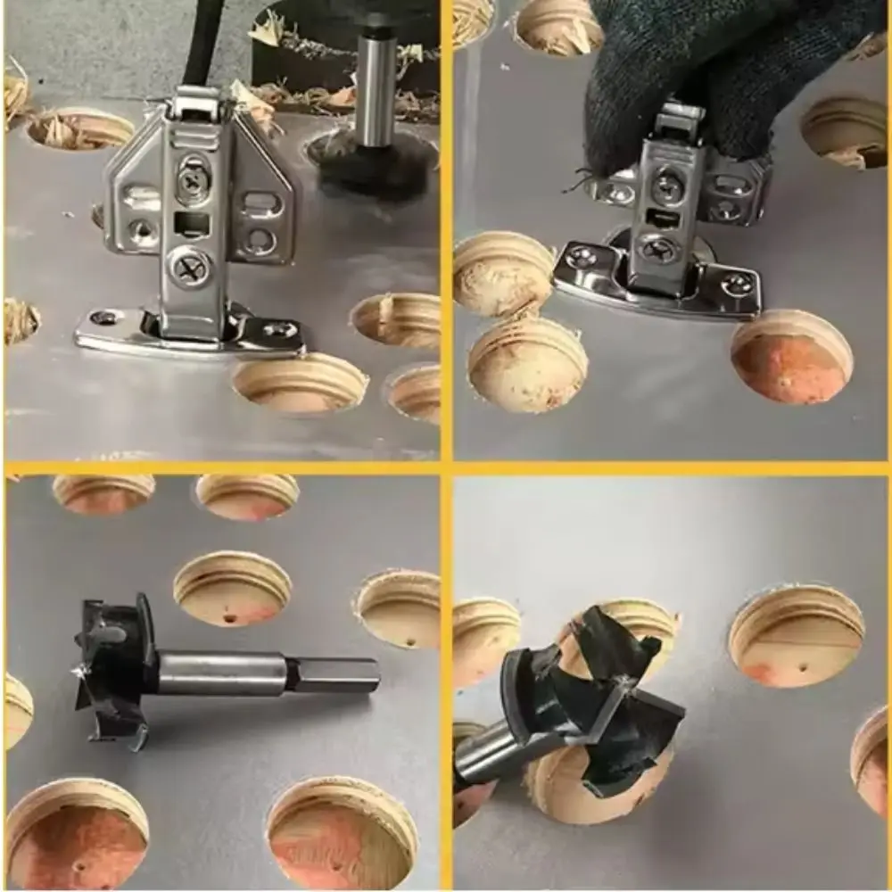 

Профессиональное сверло-фреза для петель с 3 зубьями, 35 мм, с твердосплавным наконечником, регулируемым ограничителем глубины, для деревообработки, шестигранный хвостовик, для настольного использования