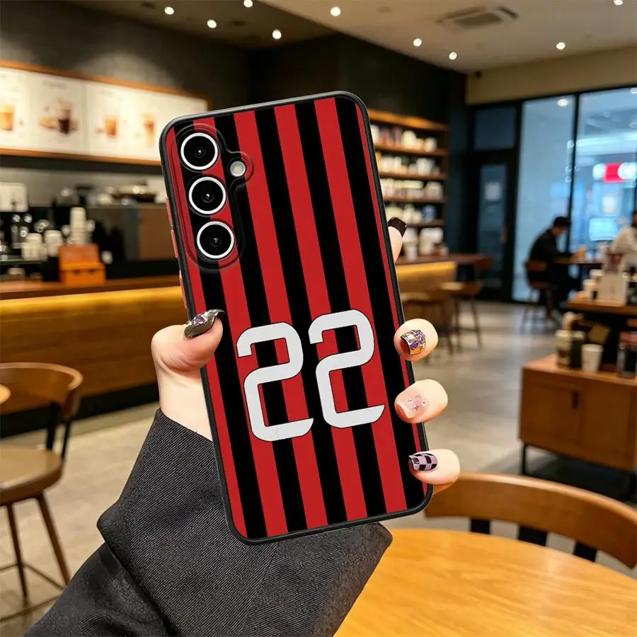 Redblack Stripe 22 Phone Cover Case for Samsung Galaxy A16 A15 A56 A34 A14 A23 A52S A72 A73 A33 A53 A36 A55 A17 A52 A54 A35
