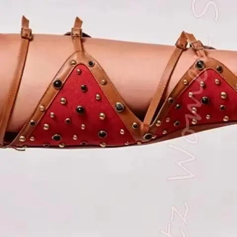 Sandal Knee High Boots Women Rhinestone Embellished Rivets Stiletto Buckle Open Toe Casual Vintage Shoes Patchwork Leather New