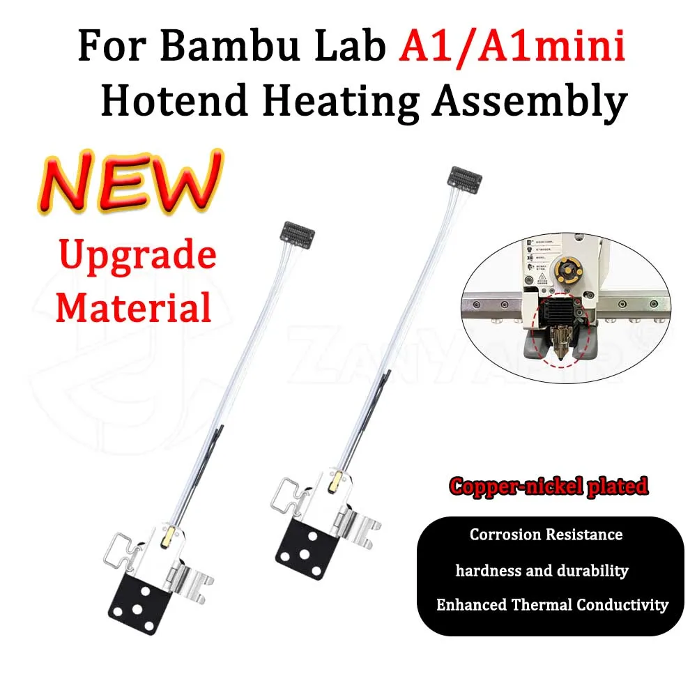 Untuk Bambu Lab A1 / A1 Mini Hotend Heating Assembly 3D Printer Hotend Heating Component Mounting Accessories