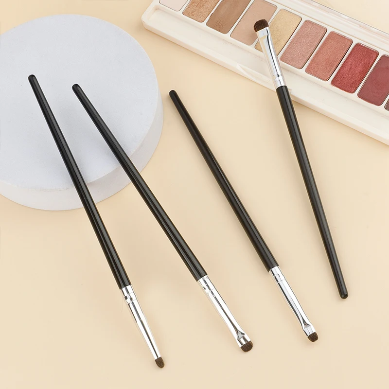 4 pièces petit pinceau fard à paupières détail pinceau de maquillage poney cheveux maquillage des yeux Eyeliner brosse Fine tache correcteur ensemble Portable