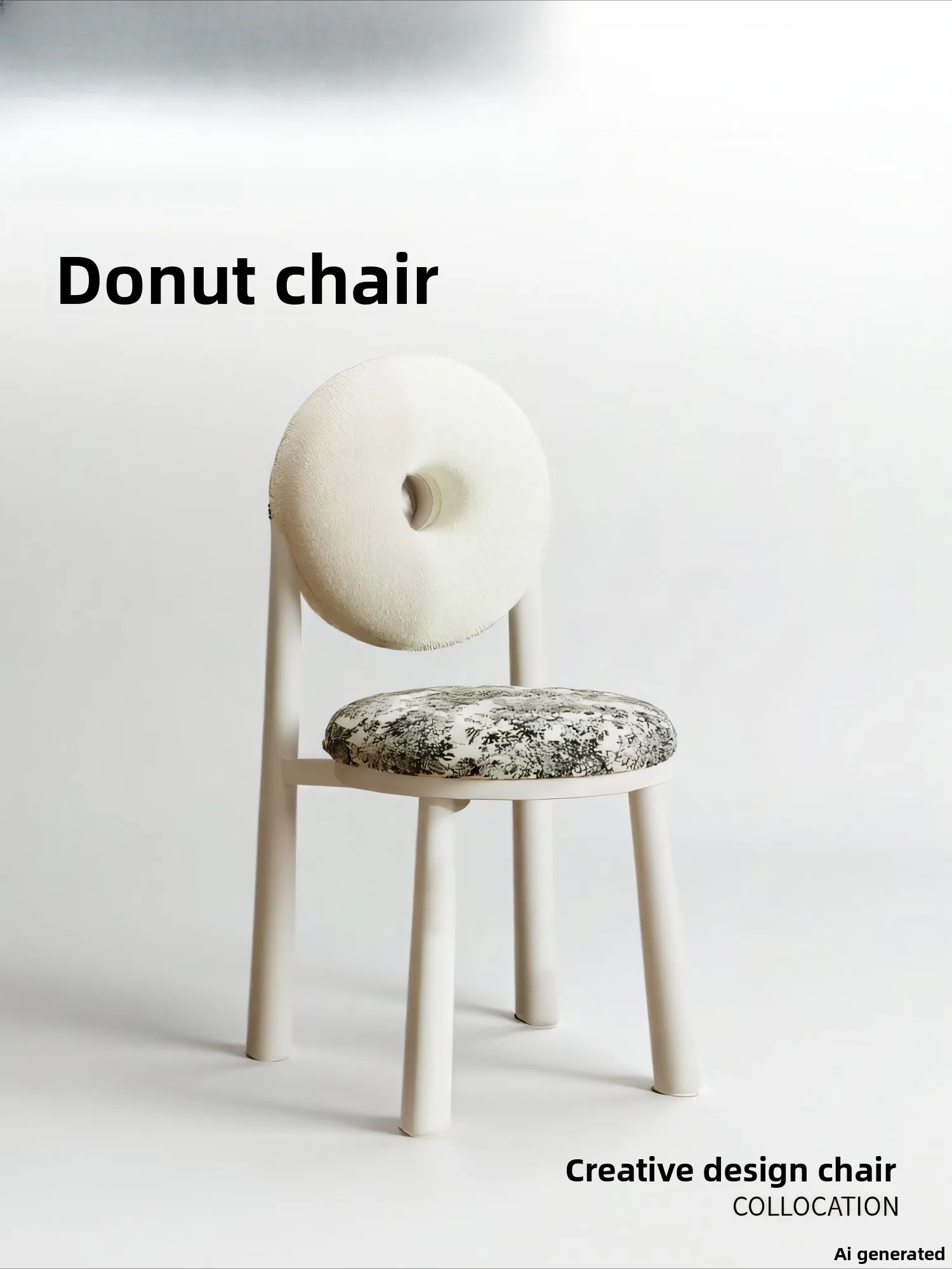 

Internet celebrity makeup chair, girls bedroom cloakroom makeup stool, household donut dresser