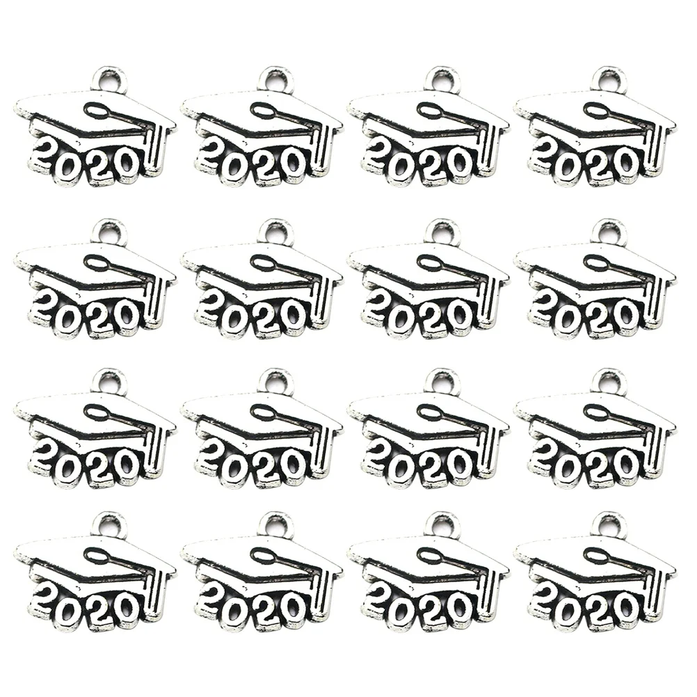 

100 Pcs Doctor Hat Alloy Pendant Charm DIY Jewelry Making Bracelet Necklace Earrings Accessories Silver Color Fashion