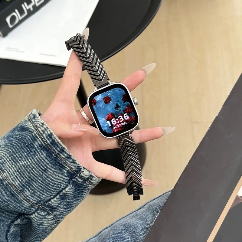 Correia de metal para relógio Redmi 4, aço inoxidável, pulseira Correa, pulseira esportiva para Xiaomi Band 8 Pro, substituição de pulso Smartwatch