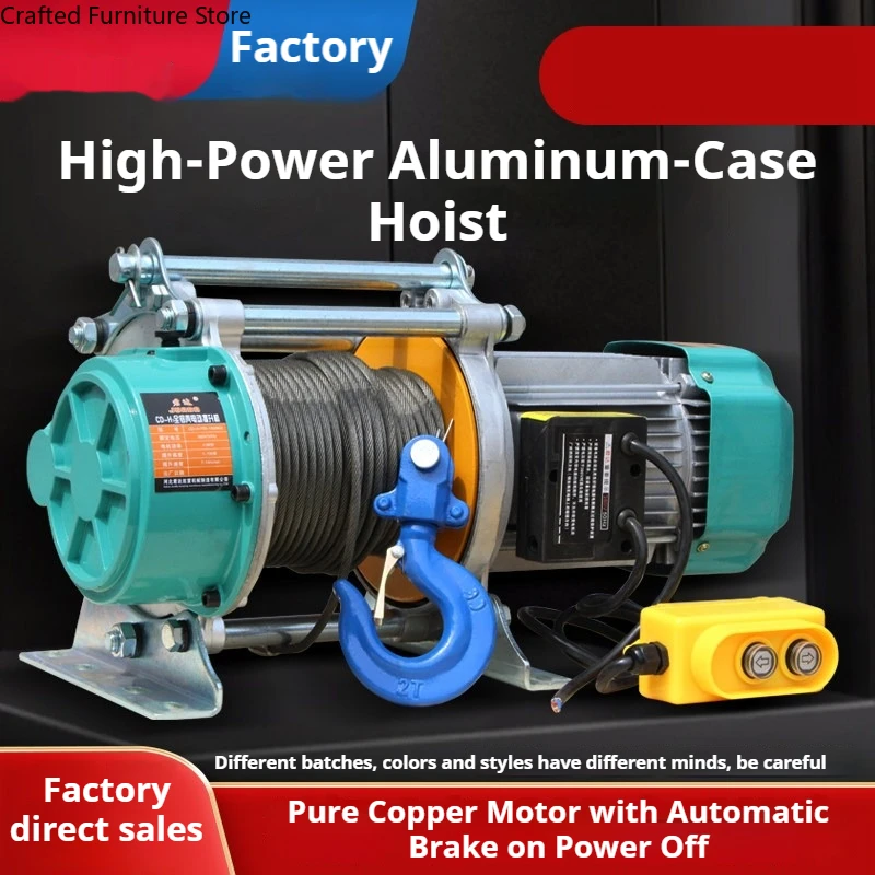 

Aluminum Shell Winch Lifting Small-sized Lifting Rapid Lifting Winch Electric Hoist Commercial Machinery Wciągarka ZY60JYJ